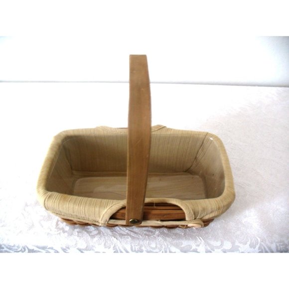 Taskets Renaissance 11" Square Basket with Cloth Liner and Plastic Protector - Picture 1 of 4